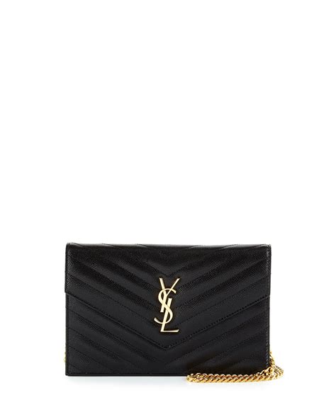 bloomingdales monogram ysl chevron quilted wallet on chain|Saint Laurent Monogram Quilted Leather Continental Zip Wallet .